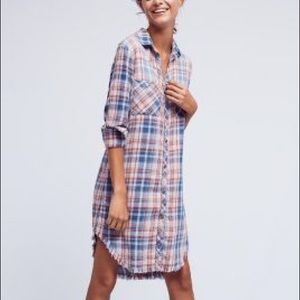 Anthropologie Cloth and Stone Plaid Buttondown